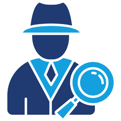 Detective Flat Blue Icon