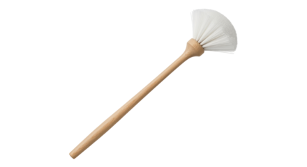Isolated wooden back scratcher with white bristles, classic wooden back scratcher, hygiene