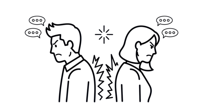 Isolated Couple arguing with each other, disagreement, relationship problems, negative emotions