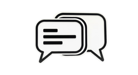 Isolated communication speech bubbles chat icon for text message interface simple element