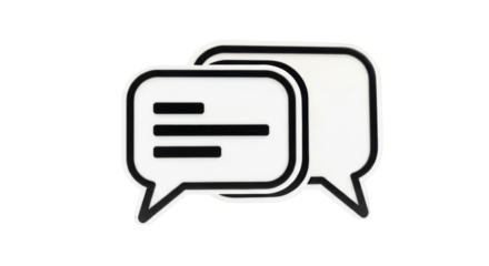 Isolated communication speech bubbles chat icon for text message interface simple element