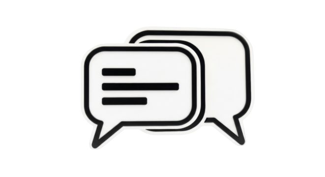 Isolated communication speech bubbles chat icon for text message interface simple element