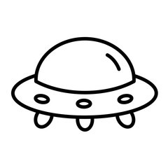 Ufo spacecraft icon vector 100px