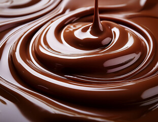 Melted Chocolate Flow Texture Background