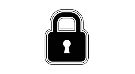 Simple black padlock icon on a white background.