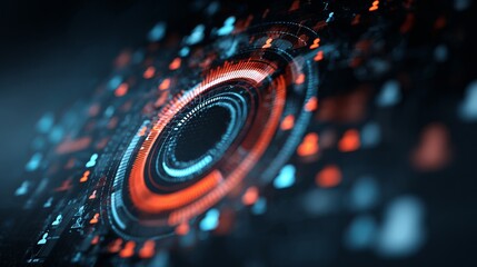 A captivating and dynamic digital interface, radiating with intricate data streams and the essence of interconnectedness. This visual symphony of technology showcases a network of complex.