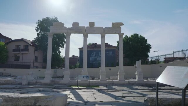 Forum of Philippopolis in Plovdiv, ancient Roman remains, Bulgaria