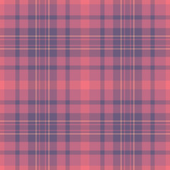 Seamless plaid pattern in pink, violet and gold. Versatile design for textile, background, or packaging. Classic style meets modern color palette.