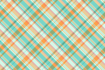 Tweed check pattern vector, drapery plaid texture background. Purity fabric tartan seamless textile in light and teal colors.