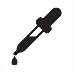 eyedropper tool icon vector silhouette