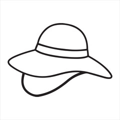 vector illustration of a sun hat