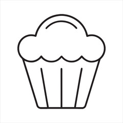 vector illustration of a muffin