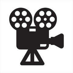 movie camera icon on internet button