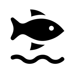 Vector art of fish swimming in the water