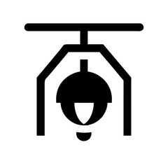 Vector art of hanging lamp