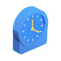 clock on white background
