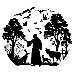 tree silhouette landscape spring