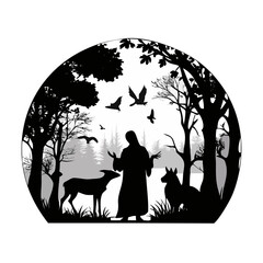 silhouette of a family