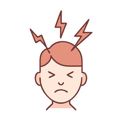 man with a head on his head