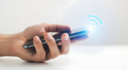 Connected world at your fingertips with seamless WiFi signal on mobile device offering fast internet access anywhere, anytime for modern life.