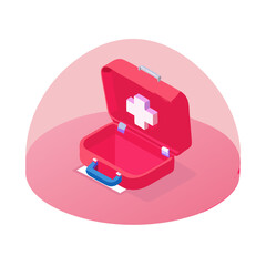 illustration of a suitcase and map