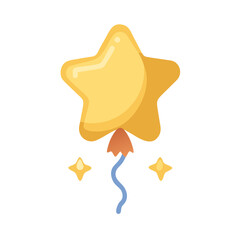 golden star isolated on white