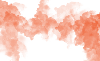 Watercolor orange cloud isolated on transparent background abstract watercolor background hand painted illustration ink texture