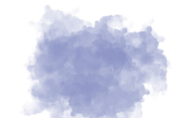 Obraz premium Blue watercolor stain isolated on transparent background for various design projects and artistic creations with a soft and elegant touch