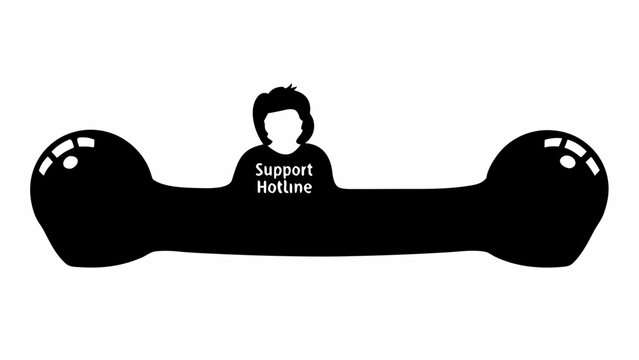 Dedicated person providing essential support via hotline services with clear communication channels