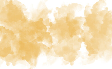 Watercolor golden splash isolated on transparent background for banner, poster, card, flyer, invitation, placard, brochure, wallpaper