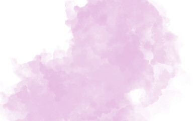Watercolor splash isolated on transparent background, creating a soft and dreamy effect with delicate shades of pink and purple hues