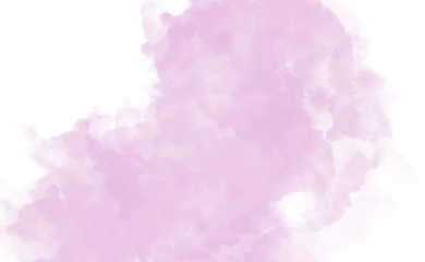 Watercolor splash isolated on transparent background, creating a soft and dreamy effect with delicate shades of pink and purple hues