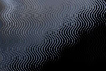 Abstract dark wavy lines background with gradient effect and soft shadows