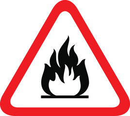 Vector art of flammable warning sign