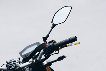 rear view mirror on black motorcycle