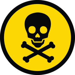 Vector art of skull and crossbones warning symbol