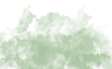 A serene sage green watercolor wash gently spreads, isolated on transparent background, evoking a sense of calm and natural tranquility