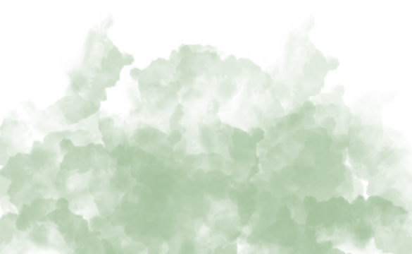 A serene sage green watercolor wash gently spreads, isolated on transparent background, evoking a sense of calm and natural tranquility