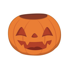 Cute Halloween Pumpkin Jack-o-lantern smiling