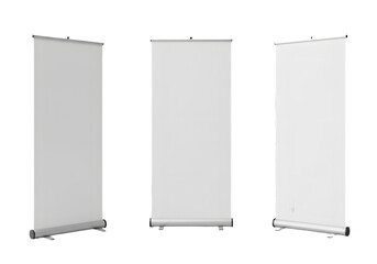 Professional modern display stands ready for custom branding and event promotion, offering sleek presentation solutions that captivate audiences with clean design and versatile application