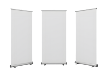 Versatile blank roll up banner stands offer a clean canvas for impactful marketing, trade show displays, and event promotions, ready for your custom design.