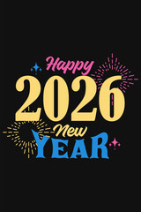 Happy new year 2026 celebration background