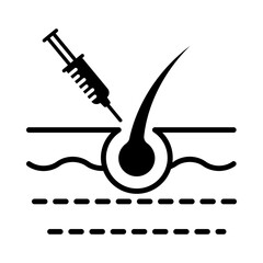 Hair care, follicle icon. Root growth care outline icons collection. Beauty, hair care symbols. Vector illustration, eps10