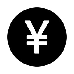 Obraz premium Japanese Yen or Chinese Yuan currency symbol flat vector icon for apps and websites vector illustration