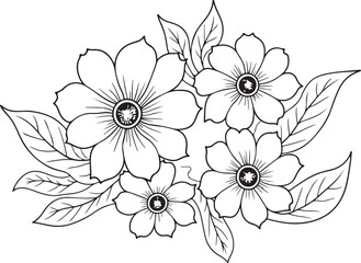 Floral Coloring Book for Adults Set