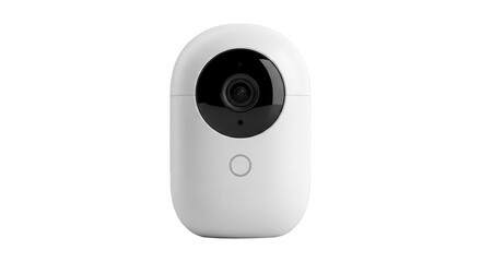 Modern security camera isolated on transparent background.