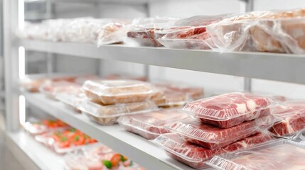 Obraz premium Food storage fridge styled artistic minimal modern composition design arrangement culinary inspiration organized fresh display