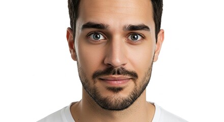 Mans closeup headshot He is looking directly at the camera with a slight smile