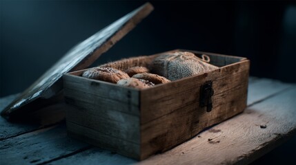 Wooden box styled artistic minimal modern composition design arrangement rustic inspiration storage display