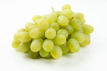 A bunch of green grapes, close-up.
